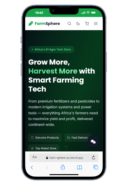 Farmsphere mobile view